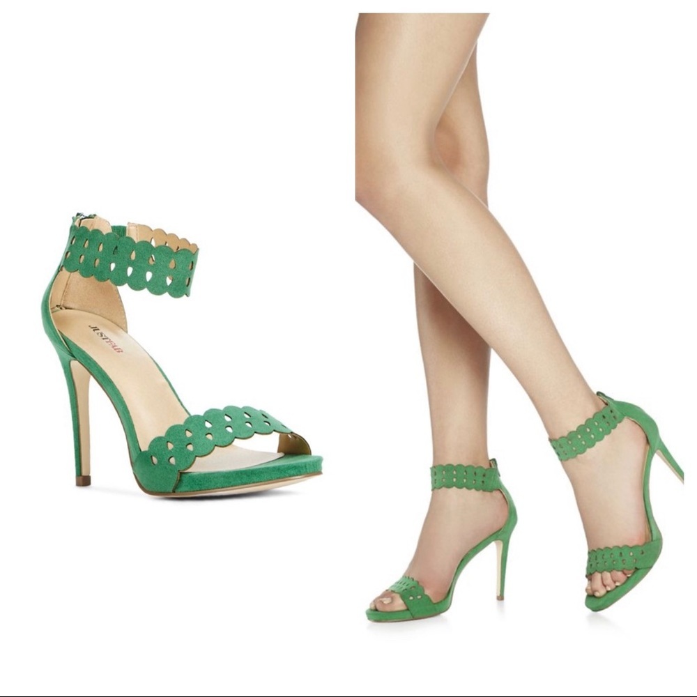 JustFab Morana Green Sandal‎ Heel